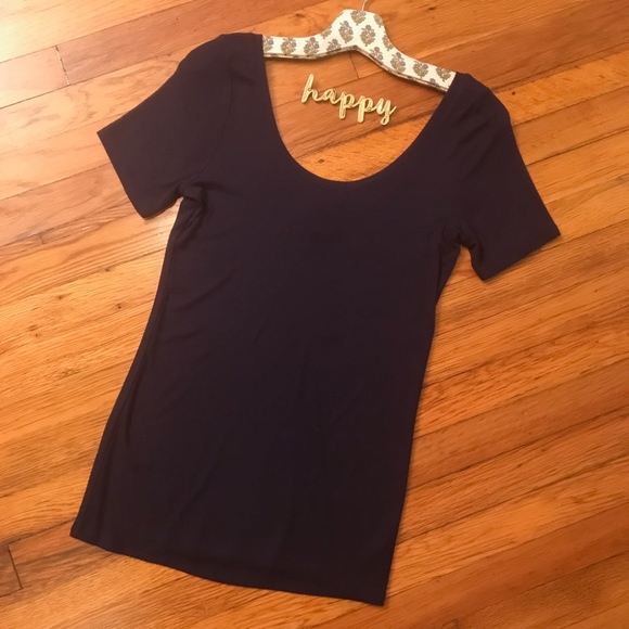 Anthropologie Tops - Saturday Sunday | Anthro Navy Scoop Neck Top